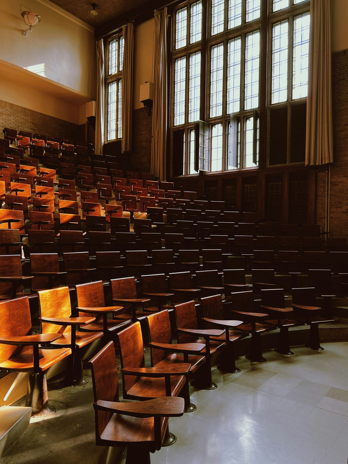Empty university lecture hall